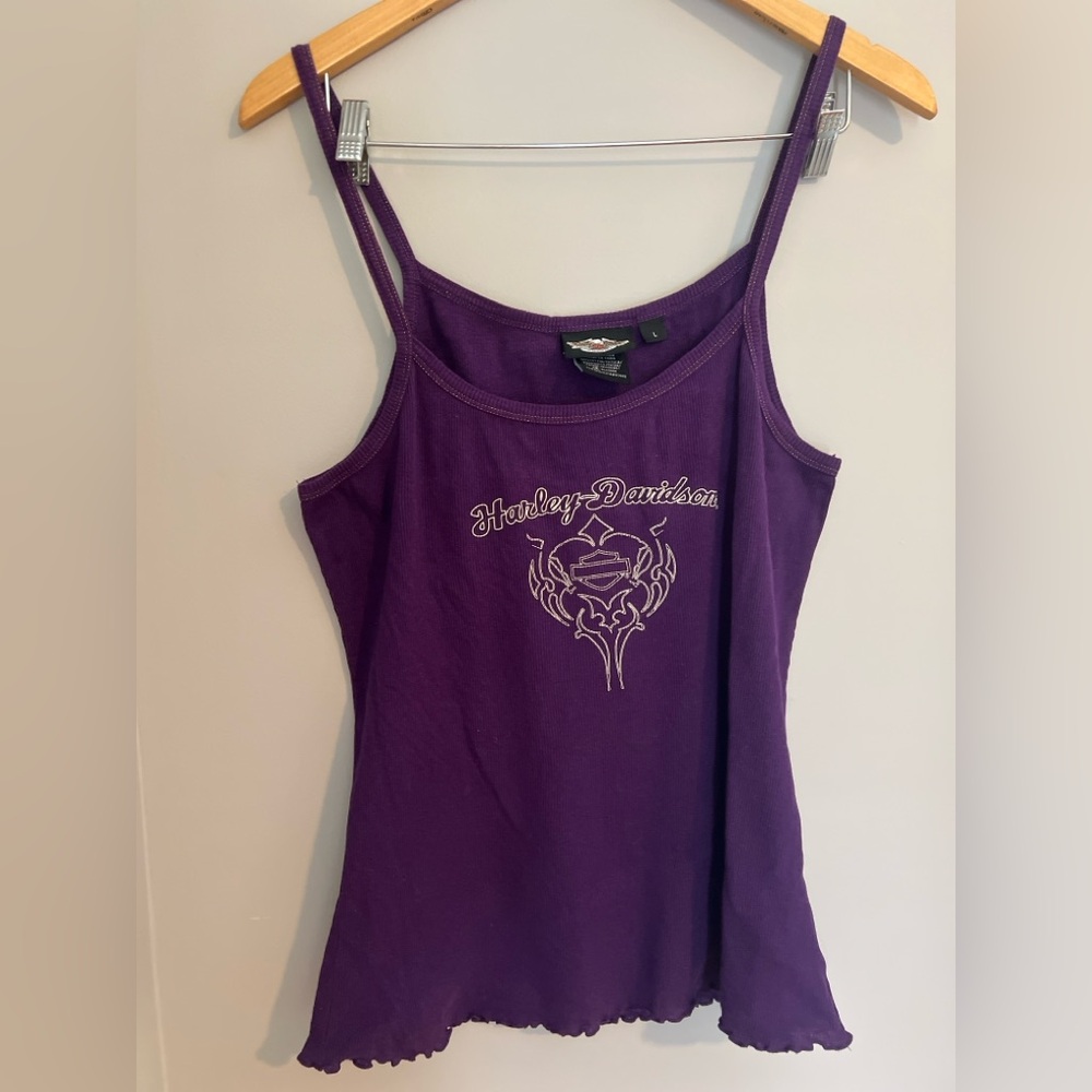 Harley-Davidson purple tank top L - Picture 5 of 8
